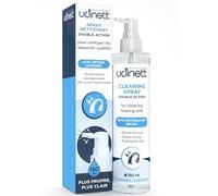 Spray Nettoyant Pour Appareils Auditifs Avec Brosse Intégrée Udinett Hygiénisant 150ml Pour Le Nettoyage Des Oreillettes Bluetooth et Écouteurs Formule Sans Alcool Élimine Cérumen Saleté