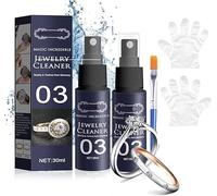 Spray nettoyant pour bijoux, Nettoyant instantané pour bijoux, multi-usages pour montre, bijoux, collier, bague, brillance instantanée (2pcs)