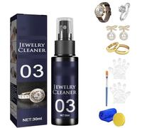 Spray nettoyant pour bijoux, solution de nettoyage rapide pour bijoux, restaure la brillance des boucles d'oreilles, bagues, colliers, empêche la rouille, protection durable, 30ml, Plastique