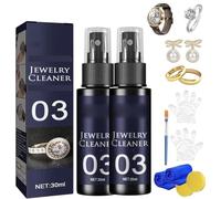 Spray nettoyant pour bijoux, solution de nettoyage rapide pour bijoux, restaure la brillance des boucles d'oreilles, bagues, colliers, empêche la rouille, protection durable, 30ml, Plastique