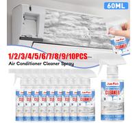 Spray nettoyant pour climatiseur, désodorisant, 60ml, nettoyeur de bobine de mousse pour climatiseur, âge des livres, 10-1 pièces