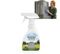 Spray nettoyant pour pierres tombales et monuments funéraires en granit et marbre, kit de nettoyage et de polissage avec chiffon et éponge pour l'entretien des monuments extérieurs (1Pcs)
