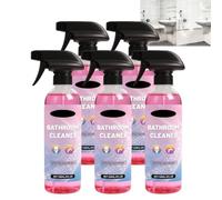 Spray nettoyant pour salle de bain : nettoyage en profondeur des portes de douche et du carrelage, spray quotidien pour douche et baignoire, détartrant à action rapide, nettoyant sans traces. (5PCS)