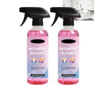 Spray nettoyant pour salle de bain : nettoyage en profondeur des portes de douche et du carrelage, spray quotidien pour douche et baignoire, détartrant à action rapide, nettoyant sans traces. (2PCS)