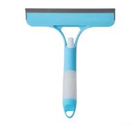 Spray nettoyant pour vitres avec grattoir en silicone pour nettoyage de vitres de salle de bain et véhicules, poignée ergonomique pour une utilisation confortable (bleu)