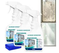 Spray nettoyant pour vitres et mailles efficace, nettoyant pour vitres et extérieures multi-surfaces, nettoyage sans effort des vitres sans enlèvement, spray nettoyant pour vitres sans stries (3pcs)