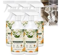 Spray nettoyant tout usage, dégraissant de cuisine robuste et spray nettoyant multi-surfaces avec parfum d'orange fraîche, formule d'agrumes à base de plantes, simple et efficace (5PCS)