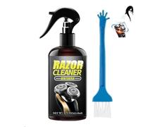 Spray nettoyant universel efficace pour rasoir électrique, solution de nettoyage pour rasoir électrique, nettoyeur de lame avec brosse, pour nettoyer et lubrifier, dites adieu aux rasoirs bouchés (2)