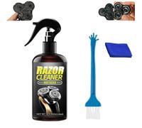 Spray Nettoyant Universel Efficace pour Rasoir Electrique, Solution Nettoyante pour Rasoir Electrique, Nettoyant pour Lames avec Brosse, Lubrification et Prévention de la Rouille (1)