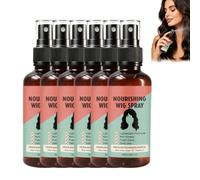 Spray nourrissant léger sans rinçage pour perruques, revitalisant sans rinçage pour perruques synthétiques et humaines, spray nourrissant léger pour perr/uques, revitalisant sa/ns rinç/age. (6PCS)