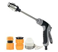 Spray Nozzles for Garden Hose - Adjustable Water Sprayer for Lawn Car Cleaning | Metal Body with Rubber Grip, Multi Pattern Flow Control Nozzle for Yard Plants and Outdoor Use 14.57x6.3 in