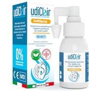 Spray Oreilles pour Bouchon de Cérumen 50ml UdiClair SoftSpray avec Distributeur à Douche Prévention Élimination Bouchons Cérumen Solution Isotonique 0% Alcool Made in Italy
