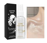Spray pailleté pour cheveux et corps,Spray pailleté | Brume de surligneur pour le visage - Spray scintillant longue durée pour le corps, 80ML, maquillage cosmétique, paillettes pour cheveux, visage, v