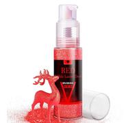 Spray Paillettes Comestibles, 20g Paillettes Alimentaires Comestibles pour Gâteaux de Pâques, Cupcake, Fondants, Chocolat - Colorant Alimentaire Poudre pour Pâtisserie, Décoration de Boissons (Rouge)