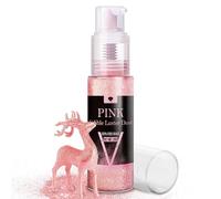 Spray Paillettes Comestibles, 20g Paillettes Alimentaires Comestibles pour Gâteaux de Pâques, Cupcake, Fondants, Chocolat - Colorant Alimentaire Poudre pour Pâtisserie, Décoration de Boissons (Rose)