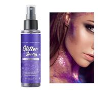 Spray Paillettes Corps - 100ml Brume Scintillante Pour Mettre En Valeur Clavicules Et Bras | Maquillage Étincelant Respectueux De La Peau Pour Soirées Et Clubs | Crée Un Effet Brillant Et Lumineux Sur