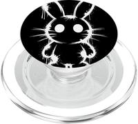 Spray Paint Bunny Silhouette Graffiti Urban Art Animal PopSockets PopGrip pour MagSafe