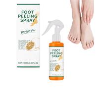 Spray peeling des pieds à l'huile d'orange, spray exfoliant peeling des pieds au thé vert, soin hydratant pour les talons et les callosités, peeling instantané des pieds (1pcs)