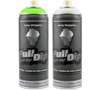 Spray peinture pelable Full Dip couleurs fluo avec base blanche | Néon amovible (vert fluo)