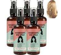 Spray perruque nourrissant léger sans rinçage, spray brillant pour perruque, restaure la brillance des perruques, revitalisant et démêlant sans rinçage avec anti-frisottis (5PCS)