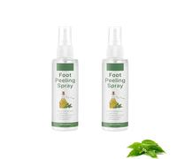 Spray Pieds Instantané 120 ml,Gommage Pieds à l'huile d'arbre à thé,Soin réparateur en profondeur,Exfoliation,Soin des pieds,Hydratation,Lissage et Douceur,Convient aux hommes et aux femmes (2Pièce)
