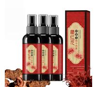 Spray pour cheveux safran avec extraits de racine Polygonum Multiflorum, Essences végétales Parfums cheveux brumes,Nourrir les cuirs chev/eux avec une formulation douce (3)