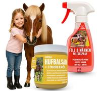 Spray pour crinière de cheval Spray pour queue rose avec parfum pour cheval et poney I Gel pailleté pour sabots rose I Contenu boîte de pansage I Cadeaux pour filles I Kit de soins pour chevaux 2 pz