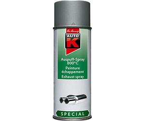 Spray pour Echappement Auto-K - Bombe Aérosol Spray de Peinture Résistante à la Chaleur Spéciale Echappement - Argent - 400 ml - Ref 233098