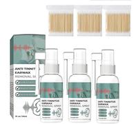 Spray pour la restauration auditive, Spray nettoyant pour cérumen, Sprays anti-acouphènes, Gouttes anti-cérumen, Gouttes pour l'élimination du cérumen, Gouttes pour les acouphènes (3pcs)
