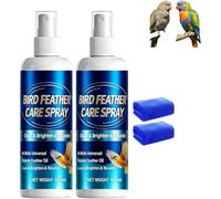 Spray pour le soin et la désodorisation du plumage（2pcs） | Spray de soin pour le plumage des oiseaux, 100 ml - Formule naturelle et douce pour nourrir la peau et les plumes,