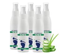Spray Pour Les Pieds à L'Huile D'Arbre à Thé 100 Ml - Soin Des Pieds, Spray Efficace Contre Les Odeurs, Sp/ray De Soin Des Pi/eds à L'Huile D'Arbre à Thé Naturelle Et à L'Aloe Vera Odeurs (5 PCS)