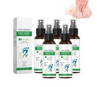 Spray pour les pieds à l'huile d'arbre à thé naturelle avec effet rafraîchissant pour un contrôle rafraîchissant des pieds malodorants et l'élimination des odeurs de chaussures (5 bouteilles)