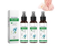 Spray pour les pieds à l'huile d'arbre à thé naturelle avec effet rafraîchissant pour un contrôle rafraîchissant des pieds malodorants et l'élimination des odeurs de chaussures (3 bouteilles)