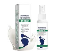 Spray pour les pieds à l'huile d'arbre à thé, soulagement des odeurs antimicrobiennes pour les pieds, les chaussures et les chaussettes - Action rapide, non irritante - Fraîcheur durable et protection