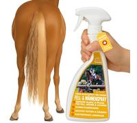 Spray pour Queue et crinière de Cheval 500ml Soin du Pelage I Brillant & démêlant pour Pelage crinière Queue I Spray pour Queue Pelage - Soin du Cheval Accessoires pour Chevaux - Brillance du Pelage