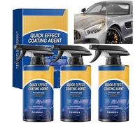 Spray pour revêtement céramique à effet rapide pour voitures, Adorease, produit de polissage, lavage et cirage sans eau, spray brillant haute protection, cire et vernis pour voiture à rapide (3pcs)