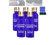 Spray protecteur céramique cristal pour voiture, 3 en 1, nettoyant, décontaminant, imperméabilisant, anti-poussière et réparateur de rayures (5PCS)