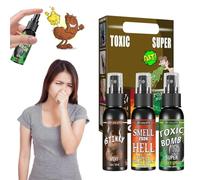 Spray Puant Boule Puantes Puissante - 3 Pièces Spray Qui PUE Le Caca, Fart Spray Farce et Attrape Adulte, Bombe Puante Prank pour Halloween & Fêtes (90ml)