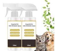 Spray Puissant Anti-odeurs D'animaux 120 Ml, Désodorisant Sans Danger Pour Les Animaux, Détachant Et Désodorisant Pour Animaux, Parfum Longue Durée, Lutte Contre Les Odeurs. (2 pièces)