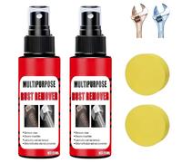 Spray puissant pour éliminer la rouille en milieu marin, lubrifiant et dissolvant de rouille polyvalent pour bateaux et surfaces métalliques,formule à action rapide avec éponge applicatrice (2Pièce)