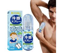 Spray rafraîchissant pour la peau - Brume rafraîchissante à la menthe poivrée - Vaporisateur portable longue durée pour soulager les bouffées de chaleur, prévention de la chaleur