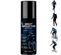 Spray réfléchissant de nuit, 100 ml de peinture en aérosol transparente et | Peinture fluorescente de sécurité résistante aux intempéries pour le cyclisme de nuit, la course, la marche, la circulation