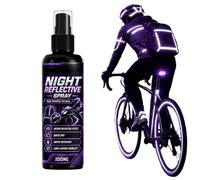 Spray Réfléchissant pour Cyclisme Extérieur Agent 100 ml À Séchage Rapide | Spray Réfléchissant Extérieur pour Camping Randonnée Vélo Bateau Casque Gilet Sac à dos