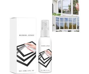 Spray réfléchissant pour vitres de maison et de voiture,spray de 30 ml pour revêtement réfléchissant sur vitres,nettoyant pour miroirs sans tain et détartrant,brillance sans traces (1pc, 30ml)