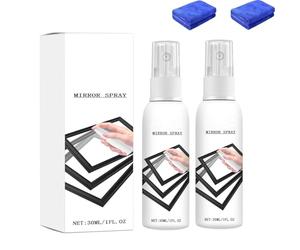 Spray réfléchissant pour vitres de maison et de voiture, Spray de revêtement réfléchissant pour verre de 30 ML, Spra-y pour miroir unidirectionnel et nettoyant pour vitres, pour la maison (2PC)