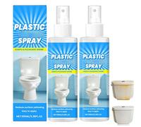 Spray rénovateur de plastique multi-surfaces, traitement contre le jaunissement pour abattants WC, climatiseurs, réfrigérateurs et plastiques automobiles, 100 ml (2Pièce)