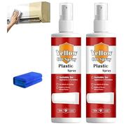 Spray rénovateur pour plastiques jaunis,Restaure et redonne l'éclat aux appareils électroménagers meubles jaunis,Nettoyant multi-surfaces doux pour réfrigérateurs plastiques domestiques (2Pièce)