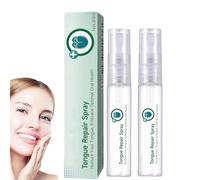 Spray réparateur de langue, Spray pour la bouche sèche, Sprays pour une haleine fraîche et rapide, pour les langues blanches et la bouche sèche (2 pièce)
