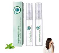Spray réparateur pour la langue, pour une haleine fraîche et rapide, en cas de sécheresse, de plaque blanche et de mauvaise haleine.