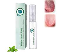 Spray réparateur pour la langue, répare le revêtement blanc de la langue pour soulager la sécheresse, rafraîchit rapidement votre haleine, pour les langues blanches et la bouche sèche (1 Pcs)